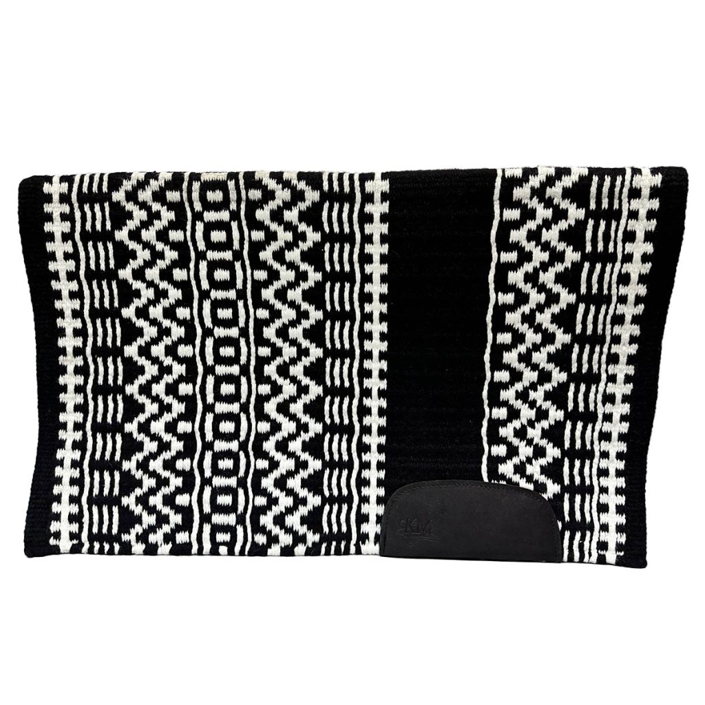 Black And White Saddle Pad In Km 1 Pattern Kay Mortensen Enterprises 7409